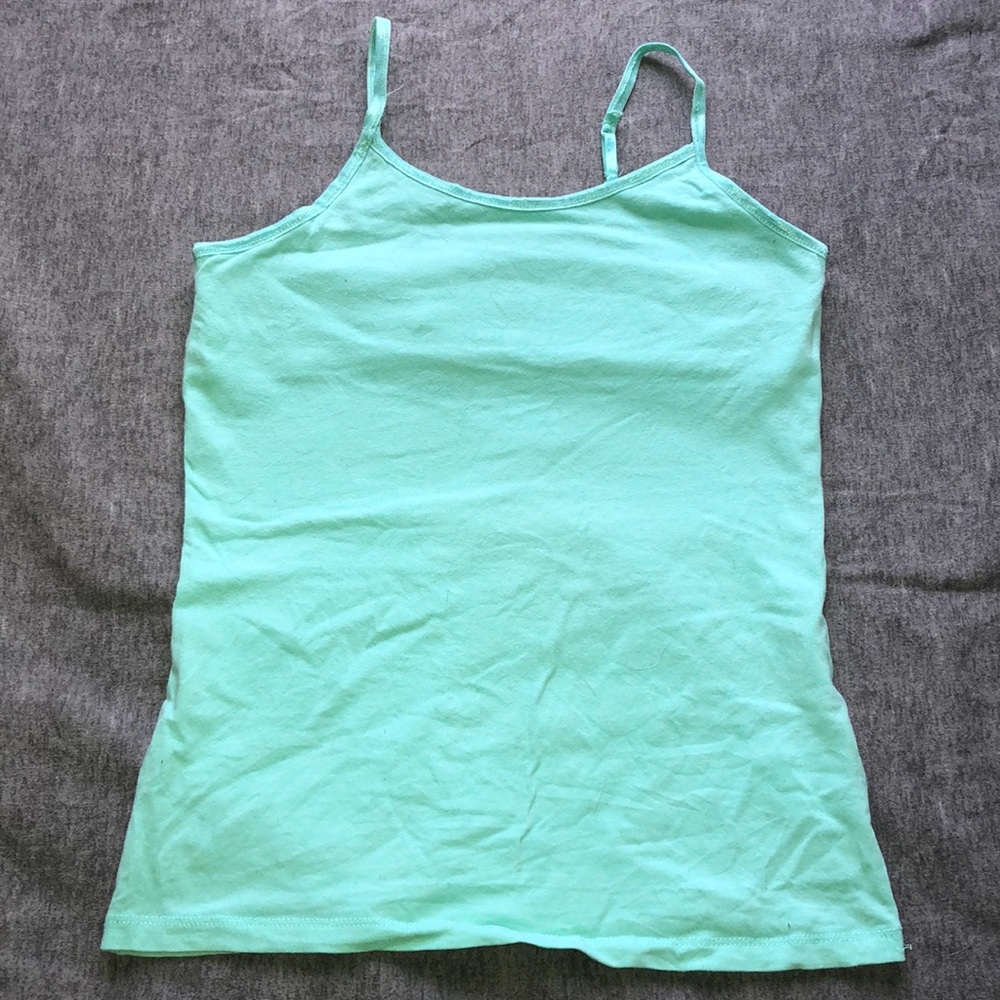 Teal spaghetti strap